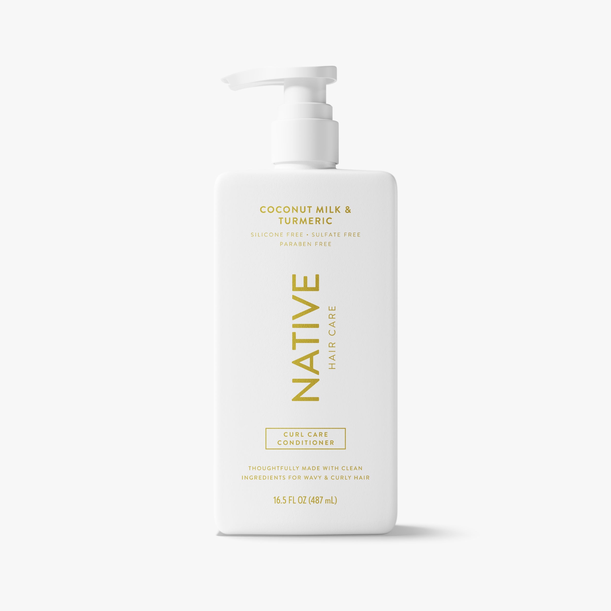 Curl Care Conditioner - Coconut Milk & Turmeric by NATIVE - Non-toxic, STOP rated product free from harmful chemicals