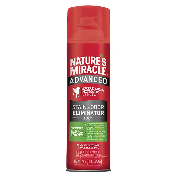 Advanced Stain & Odor Eliminator Foam by NATURE'S MIRACLE - Non-toxic Household Cleaning Products product rated STOP by Million Marker, free from BPA, phthalates, and parabens