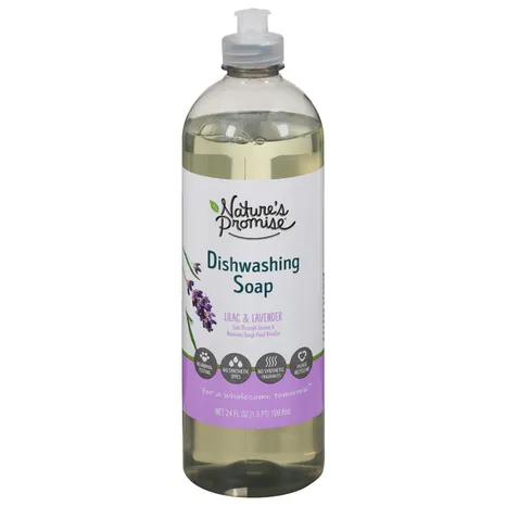 Dishwashing Soap – Lilac & Lavender by Nature's Promise - Non-toxic Dish Soap + Detergent product rated STOP by Million Marker, free from BPA, phthalates, and parabens