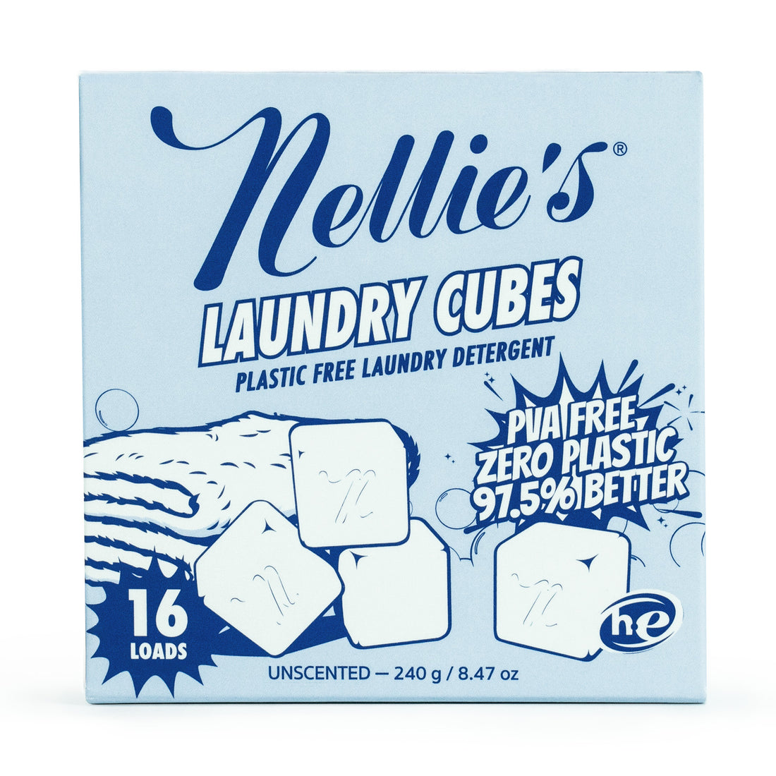 Laundry Cubes by Nellie's - Non-toxic, SLOW rated product free from harmful chemicals