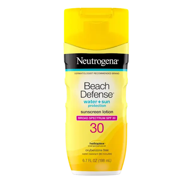 Beach Defense Sunscreen Lotion Broad Spectrum SPF 30 by Neutrogena - Non-toxic Sunscreens product rated STOP by Million Marker, free from BPA, phthalates, and parabens
