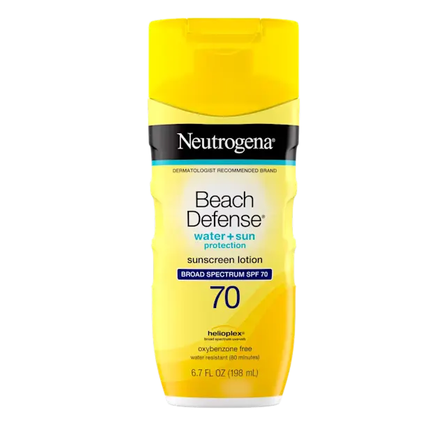 Beach Defense Sunscreen Lotion Broad Spectrum SPF 70 by Neutrogena - Non-toxic Sunscreens product rated STOP by Million Marker, free from BPA, phthalates, and parabens