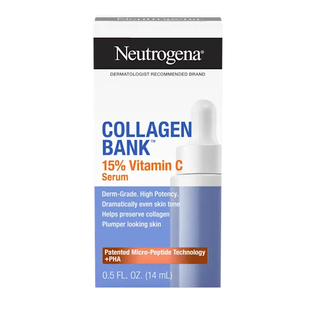 Collagen Bank 15% Vitamin C Serum by Neutrogena - Non-toxic Facial Care product rated SLOW by Million Marker, free from BPA, phthalates, and parabens