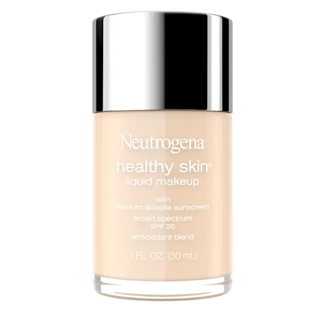 Healthy Skin Liquid Makeup With Titanium Dioxide Sunscreen Broad Spectrum SPF 20 - Classic Ivory 160C by Neutrogena - Non-toxic Cosmetics product rated STOP by Million Marker, free from BPA, phthalates, and parabens