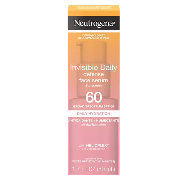 Invisible Daily Defense Face Serum Broad Spectrum SPF 60 by Neutrogena - Non-toxic, STOP rated product free from harmful chemicals