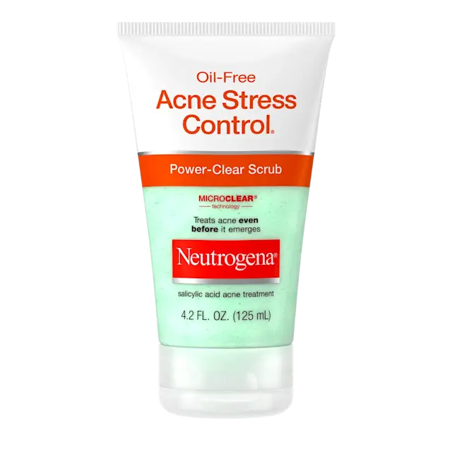 Oil-Free Acne Stress Control Power-Clear Scrub by Neutrogena - Non-toxic Facial Care product rated STOP by Million Marker, free from BPA, phthalates, and parabens