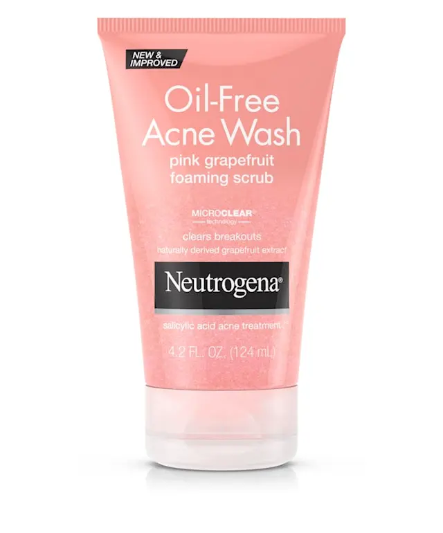 Oil-Free Acne Wash Foaming Scrub - Pink Grapefruit by Neutrogena - Non-toxic Facial Care product rated STOP by Million Marker, free from BPA, phthalates, and parabens