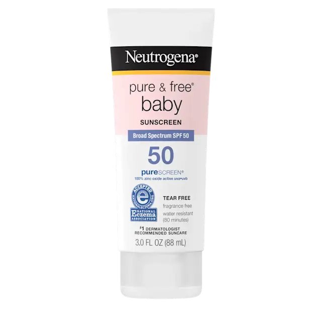 Pure & Free Baby Sunscreen Broad Spectrum SPF 50 by Neutrogena - Non-toxic, STOP rated product free from harmful chemicals