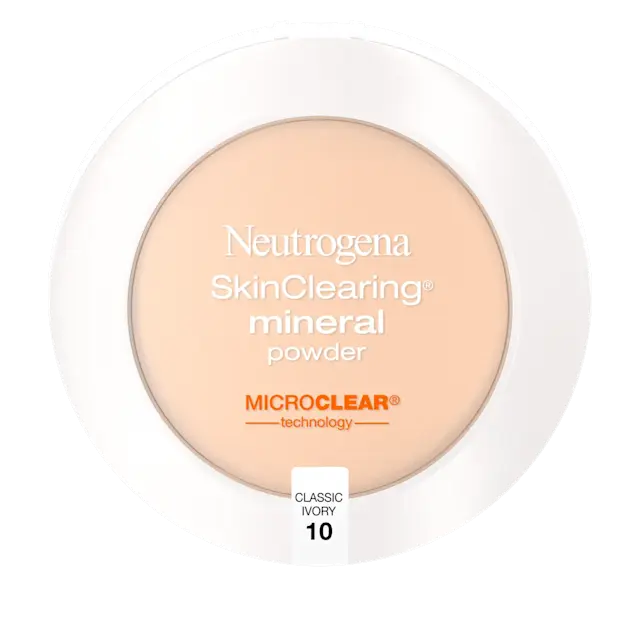 SkinClearing Mineral Powder – Classic Ivory (10) by Neutrogena - Non-toxic Cosmetics product rated STOP by Million Marker, free from BPA, phthalates, and parabens