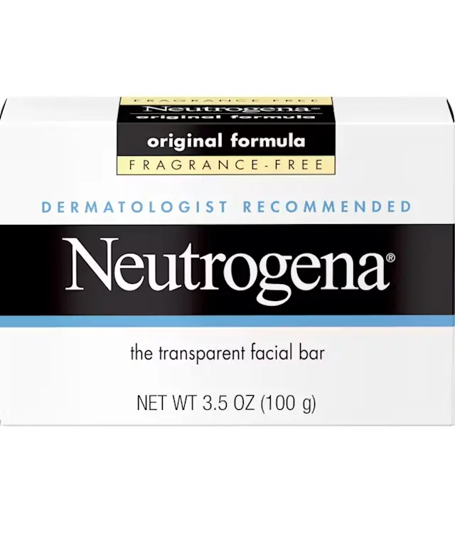 The Transparent Bar Original Formula by Neutrogena - Non-toxic Facial Care product rated STOP by Million Marker, free from BPA, phthalates, and parabens