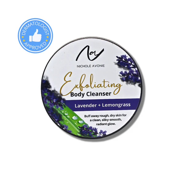 Exfoliating Body Cleanser - Lavender + Lemongrass by Nicole Avonie - Non-toxic, SLOW rated product free from harmful chemicals