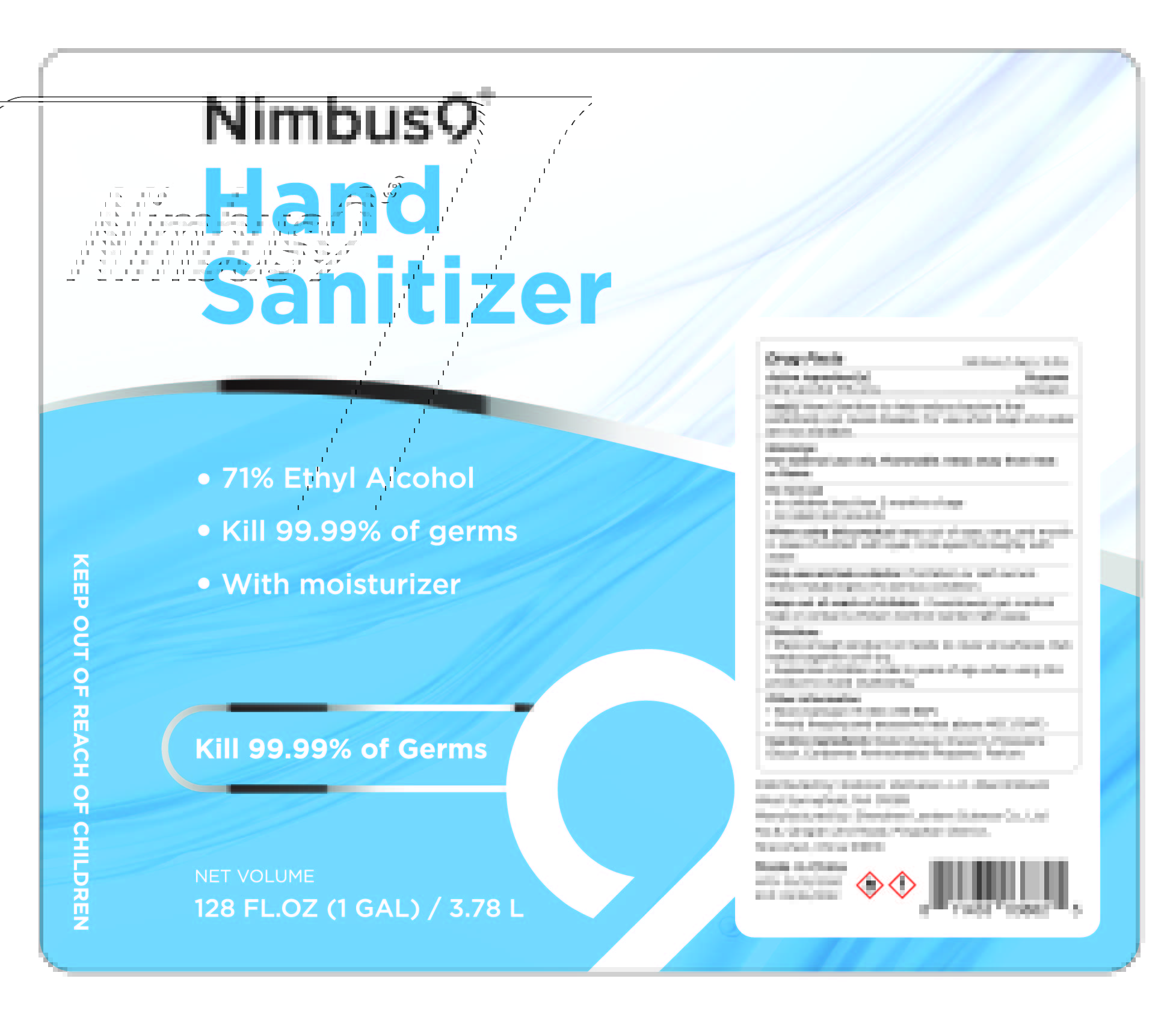 Hand Sanitizer by Nimbus9 - Non-toxic Soaps + Body Washes product rated STOP by Million Marker, free from BPA, phthalates, and parabens