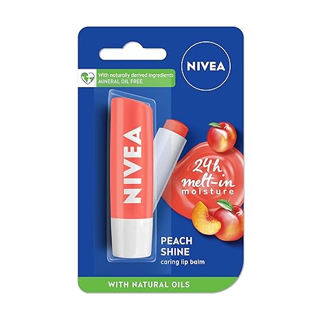 Lip Care - Peach by NIVEA - Non-toxic, STOP rated product free from harmful chemicals