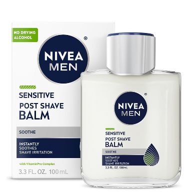 Men Sensitive Post Shave Balm by NIVEA - Non-toxic Shaving product rated STOP by Million Marker, free from BPA, phthalates, and parabens