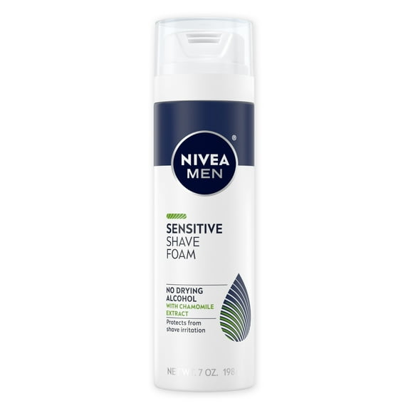 Men Sensitive Shave Foam by NIVEA - Non-toxic Shaving product rated STOP by Million Marker, free from BPA, phthalates, and parabens