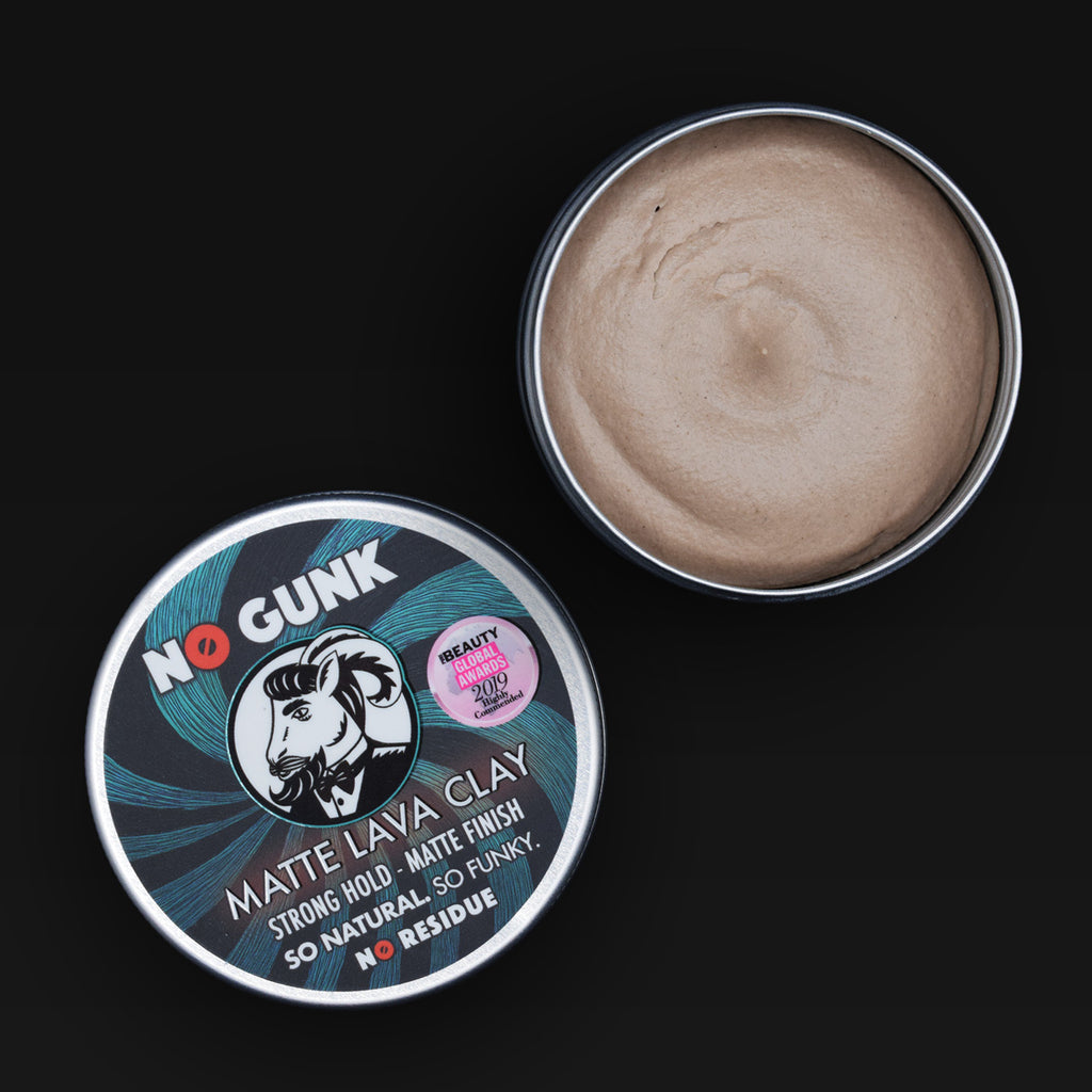 Matte Lava Clay - Unscented by NO GUNK - Non-toxic Hair Styling + Treatment product rated SLOW by Million Marker, free from BPA, phthalates, and parabens