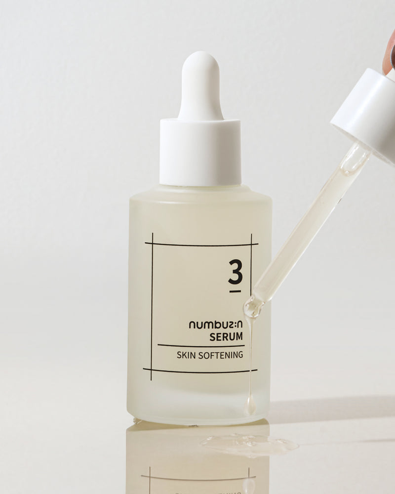 3 Skin Softening Serum by numbuzin - Non-toxic Facial Care product rated STOP by Million Marker, free from BPA, phthalates, and parabens