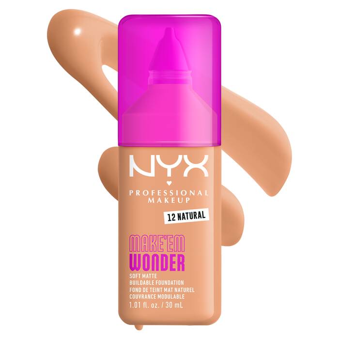 Make ‘Em Wonder Soft Matte Buildable Foundation by NYX PROFESSIONAL MAKEUP - Non-toxic, STOP rated product free from harmful chemicals