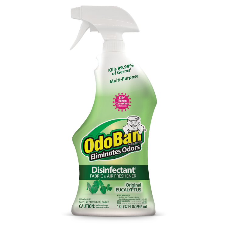 Disinfectant Fabric & Air Freshener - Original Eucalyptus by OdoBan - Non-toxic Household Cleaning Products product rated STOP by Million Marker, free from BPA, phthalates, and parabens
