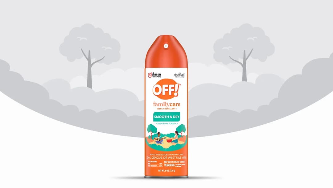 FamilyCare Insect Repellent I Smooth & Dry Powder Dry Formula Aerosol by OFF! - Non-toxic, STOP rated product free from harmful chemicals