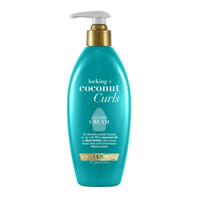 Locking + Coconut Curls Air Dry Cream by ogx - Non-toxic Hair Styling + Treatment product rated STOP by Million Marker, free from BPA, phthalates, and parabens