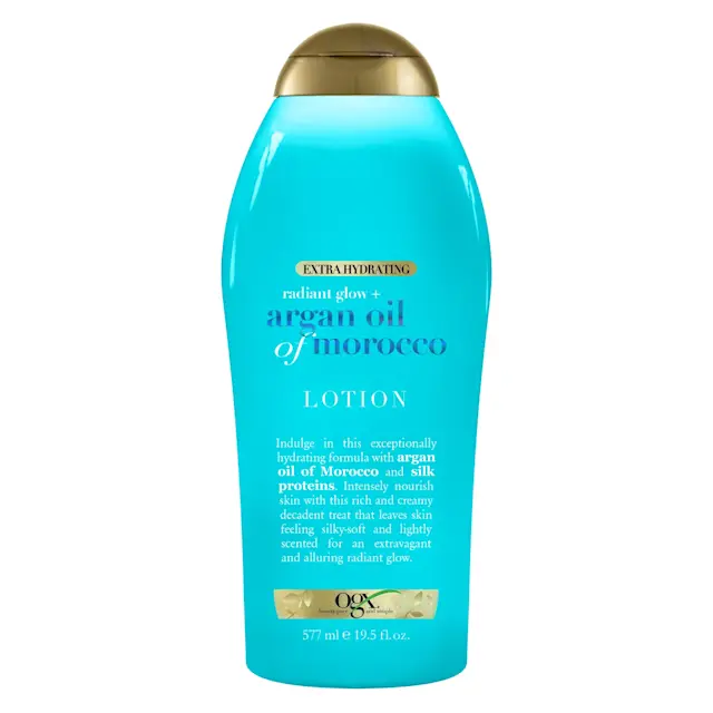 Radiant Glow + Argan Oil Of Morocco Lotion by ogx - Non-toxic Body Oils, Butters + Lotions product rated STOP by Million Marker, free from BPA, phthalates, and parabens