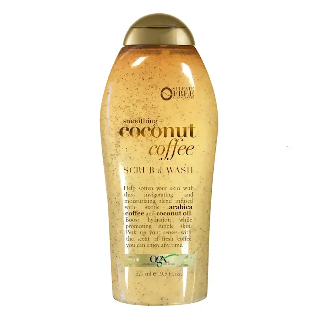 Smoothing + Scrub & Wash - Coconut Coffee by ogx - Non-toxic Soaps + Body Washes product rated STOP by Million Marker, free from BPA, phthalates, and parabens