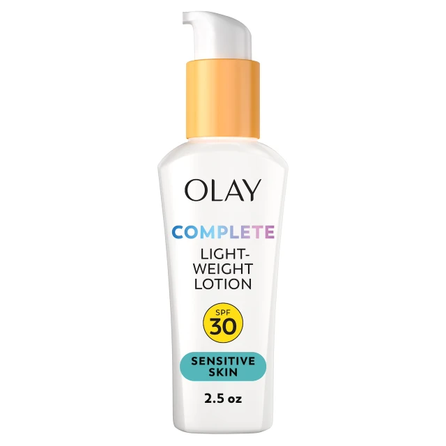 Complete Lotion Moisturizer Sensitive SPF 30 by OLAY - Non-toxic Sunscreens product rated STOP by Million Marker, free from BPA, phthalates, and parabens