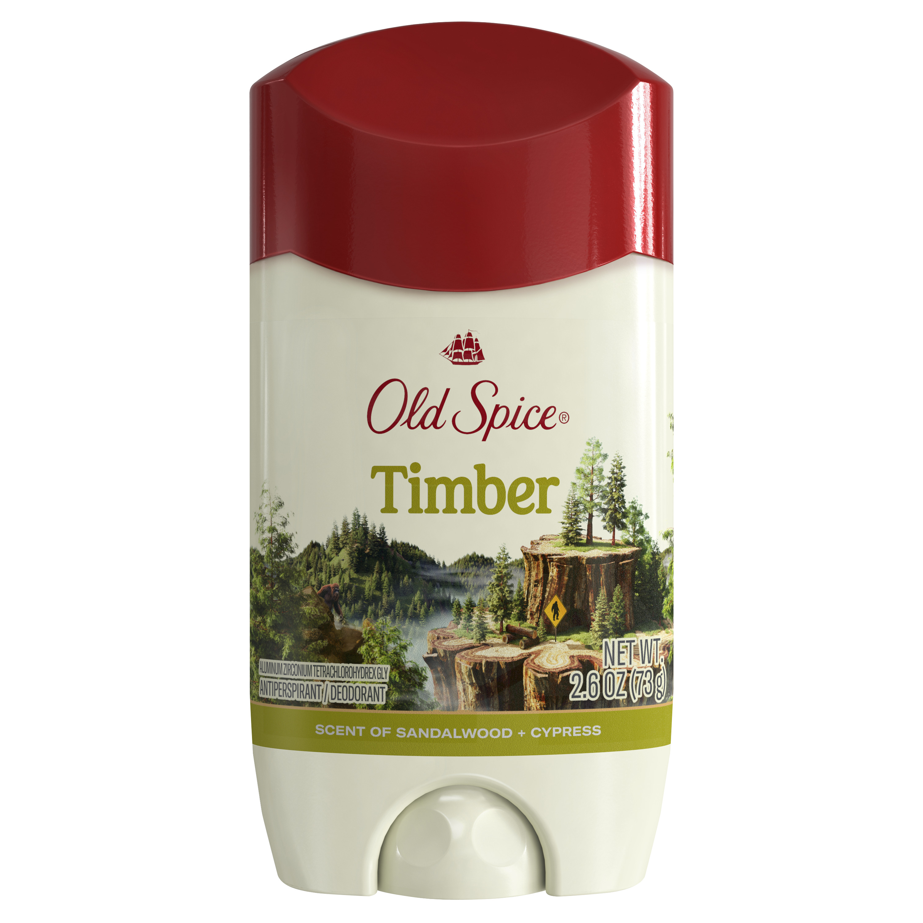 Antiperspirant Deodorant – Timber by Old Spice - Non-toxic Deodorants product rated STOP by Million Marker, free from BPA, phthalates, and parabens