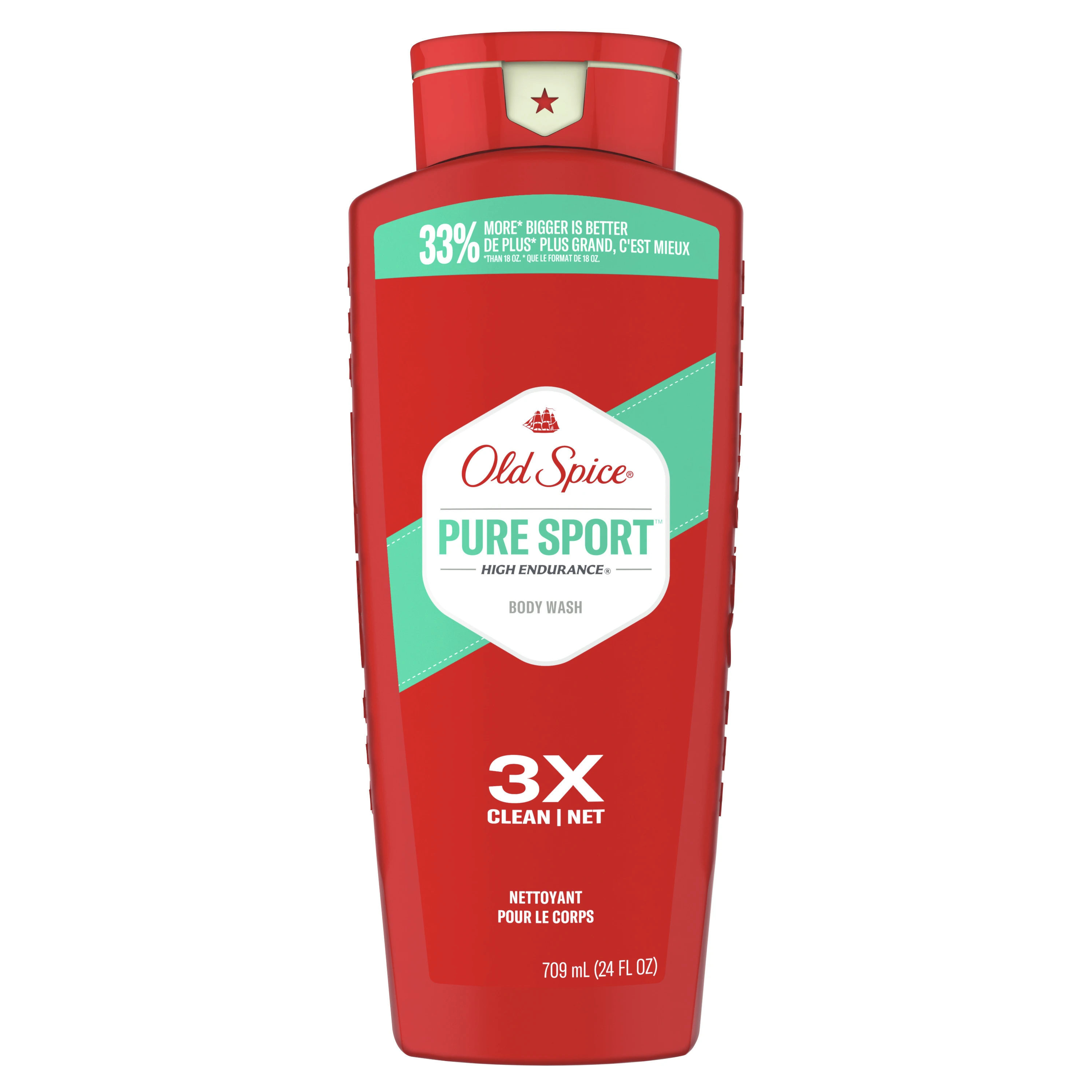 High Endurance Body Wash – Pure Sport by Old Spice - Non-toxic, STOP rated product free from harmful chemicals