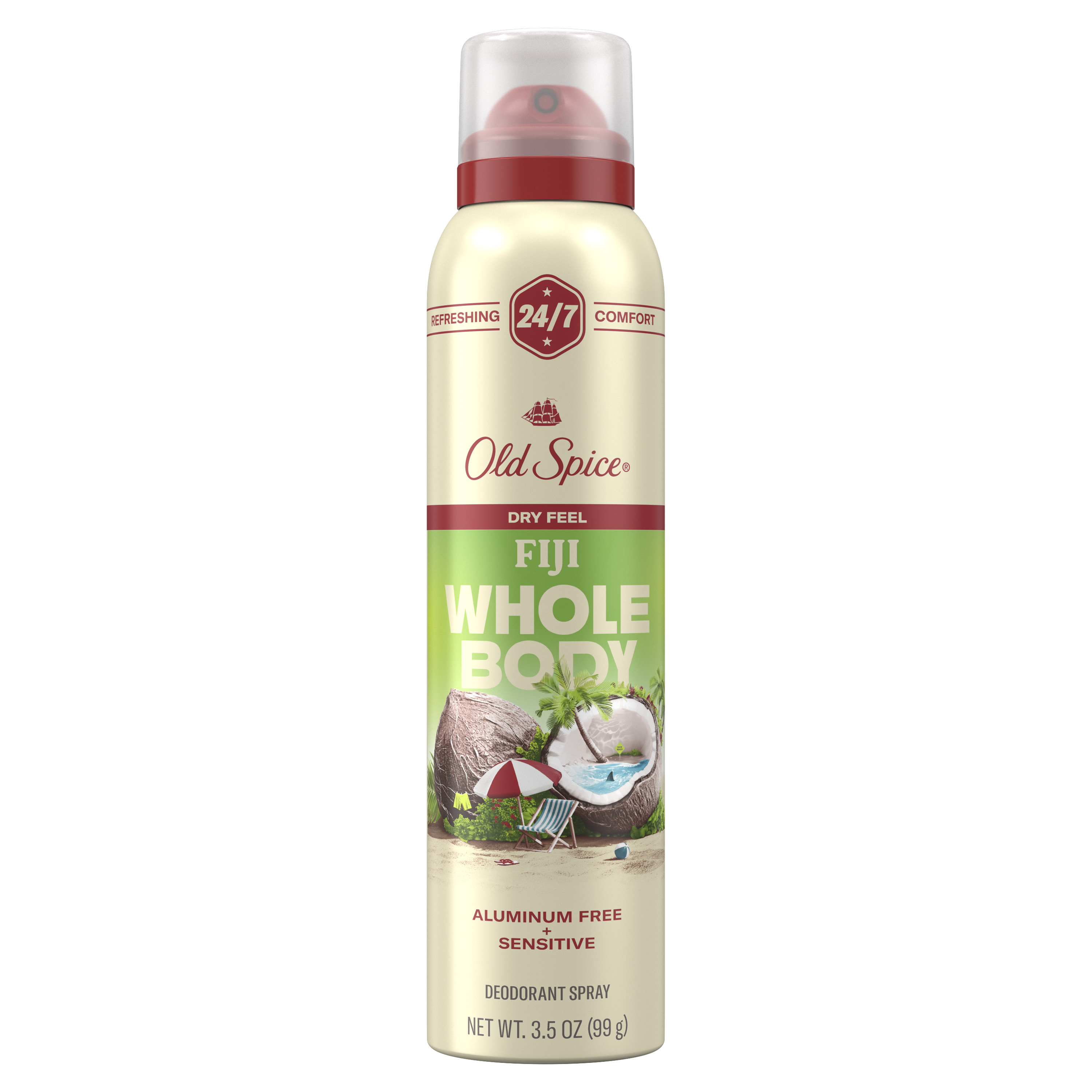 Whole Body Deodorant Spray – Fiji by Old Spice - Non-toxic Perfume + Cologne product rated STOP by Million Marker, free from BPA, phthalates, and parabens