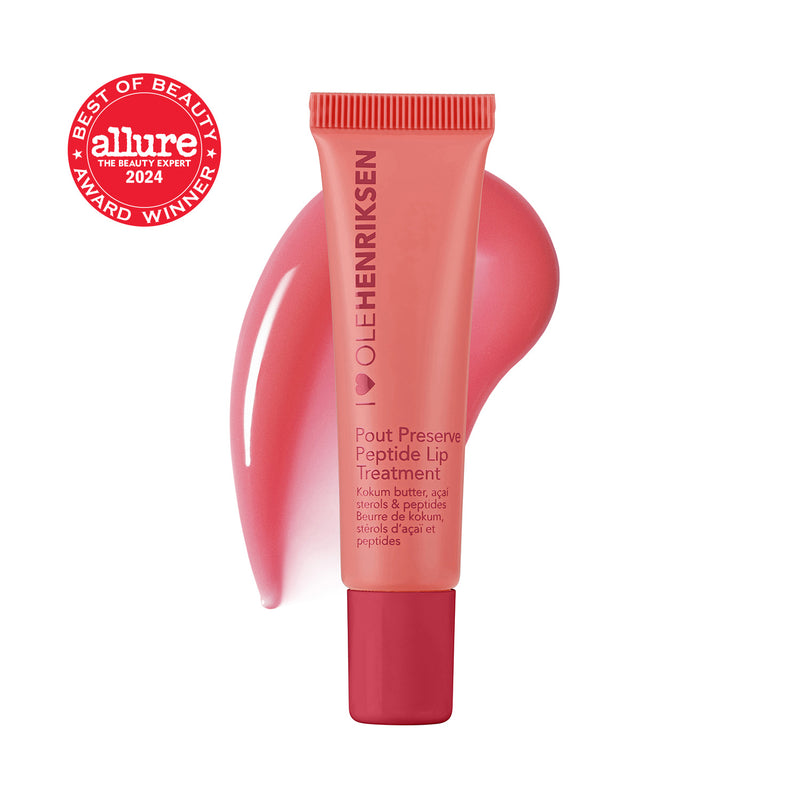Pout Preserve Hydrating Peptide Lip Treatment – Strawberry Sorbet by OLEHENRIKSEN - Non-toxic, STOP rated product free from harmful chemicals