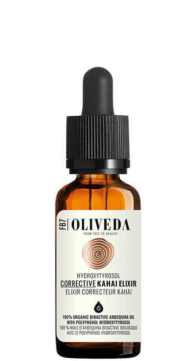 F87 Hydroxytyrosol Corrective Kahai Elixir by OLIVEDA - Non-toxic Facial Care product rated SLOW by Million Marker, free from BPA, phthalates, and parabens