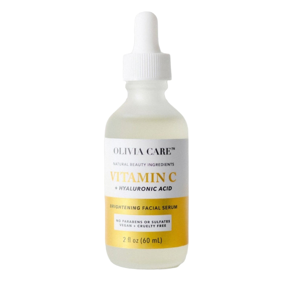Vitamin C + Hyaluronic Brightening Facial Serum by OLIVIA CARE - Non-toxic Facial Care product rated GO by Million Marker, free from BPA, phthalates, and parabens