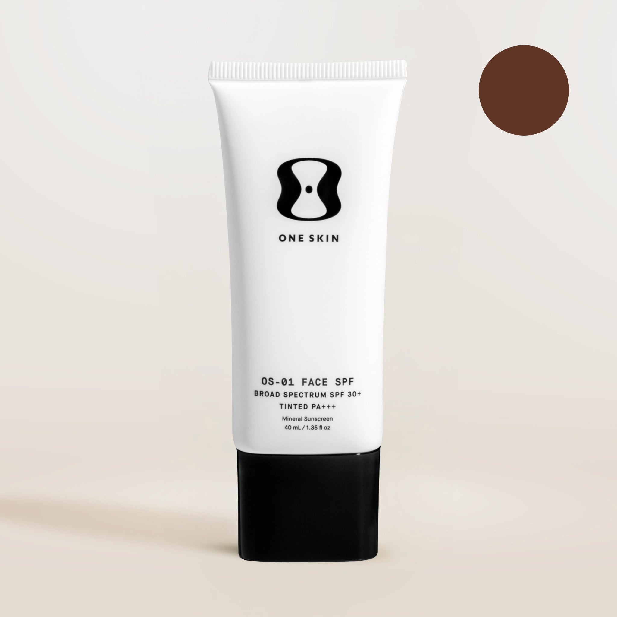 OS-01 Face SPF Broad Spectrum SPF 30+ Tinted PA+++ - Medium/Deep by ONE SKIN - Non-toxic, SLOW rated product free from harmful chemicals