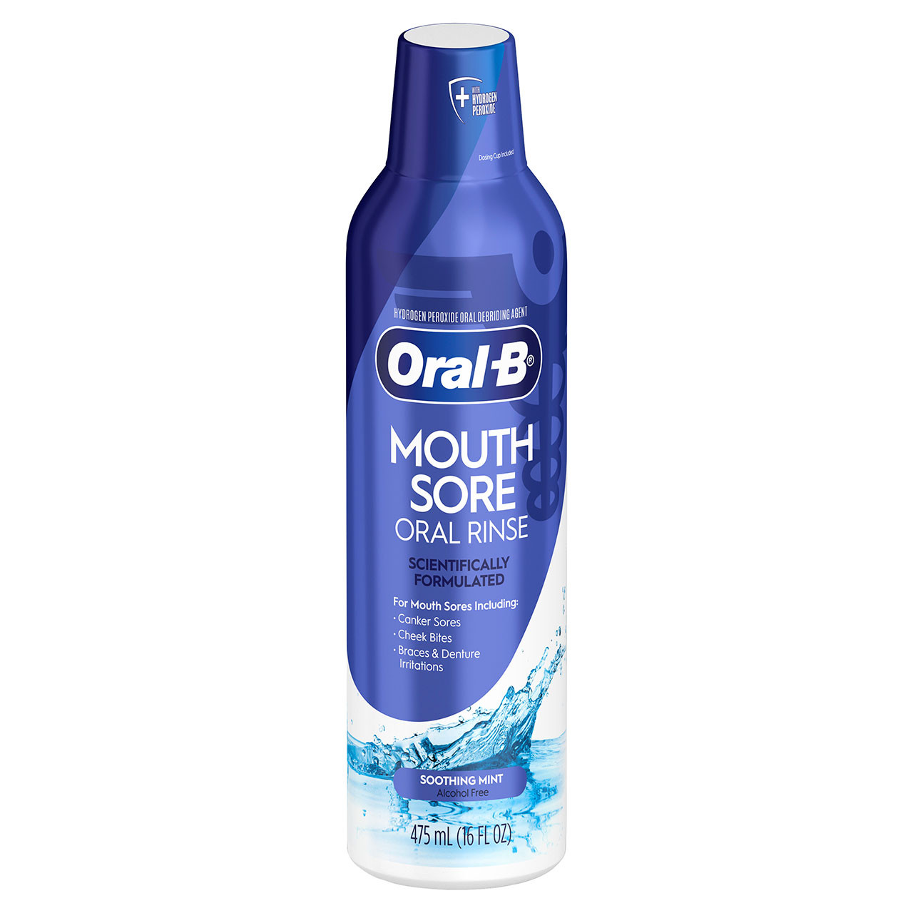 Mouth Sore Oral Rinse – Soothing Mint by Oral-B - Non-toxic, STOP rated product free from harmful chemicals