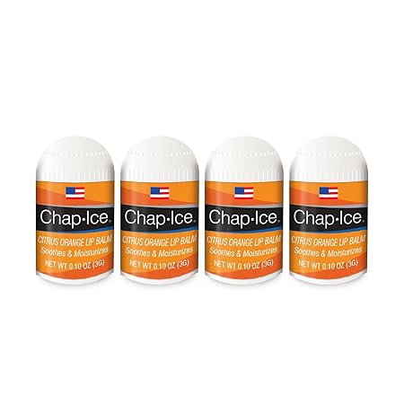 Chap-Ice Mini Lip Balm – Citrus Orange by OraLabs - Non-toxic, STOP rated product free from harmful chemicals