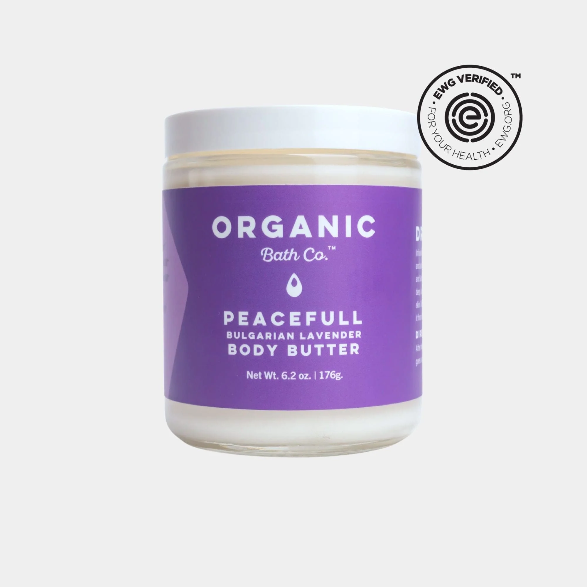 PeaceFull Organic Body Butter by Organic Bath Co. - Non-toxic, SLOW rated product free from harmful chemicals