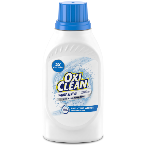White Revive Laundry Whitener + Stain Remover Liquid by OxiClean - Non-toxic, STOP rated product free from harmful chemicals