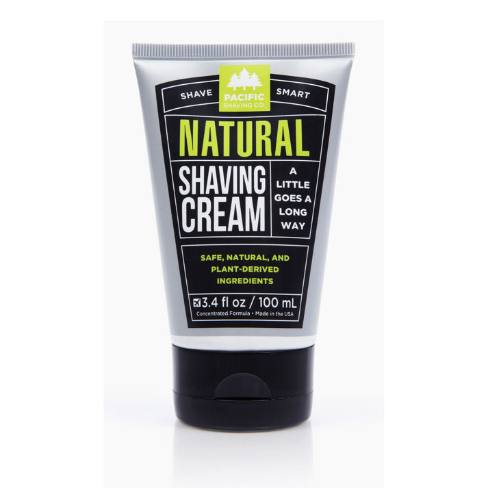 Natural Shaving Cream by PACIFIC SHAVING CO. - Non-toxic, SLOW rated product free from harmful chemicals