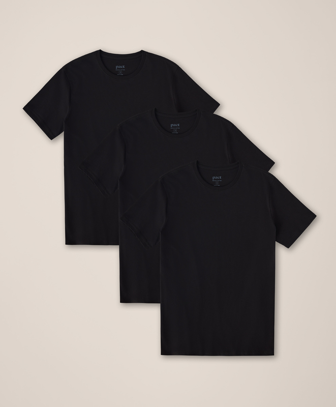 Organic Softspun Crew Neck Tee 3-Pack by Pact - Non-toxic, GO rated product free from harmful chemicals