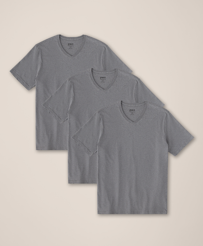 Organic Softspun V-Neck Tee 3-Pack by Pact - Non-toxic, GO rated product free from harmful chemicals