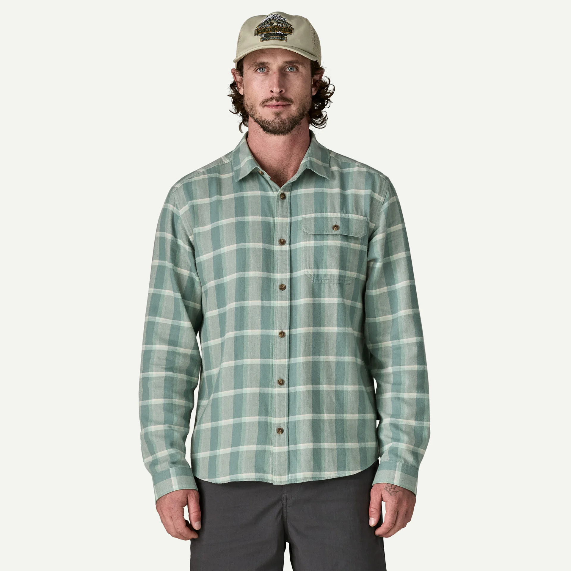 Men's Long-Sleeved Lightweight Fjord Flannel Shirt by patagonia - Non-toxic Clothes product rated SLOW by Million Marker, free from BPA, phthalates, and parabens