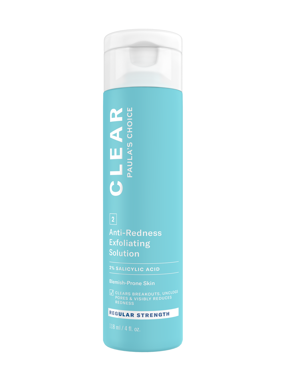 Clear Anti-Redness Exfoliating Solution 2% Salicylic Acid Regular Strength by PAULA'S CHOICE - Non-toxic Facial Care product rated STOP by Million Marker, free from BPA, phthalates, and parabens