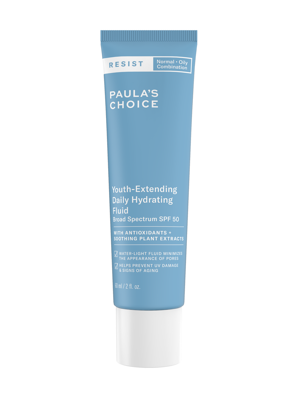 Youth-Extending Daily Hydrating Fluid Broad Spectrum SPF 50 by PAULA'S CHOICE - Non-toxic, STOP rated product free from harmful chemicals
