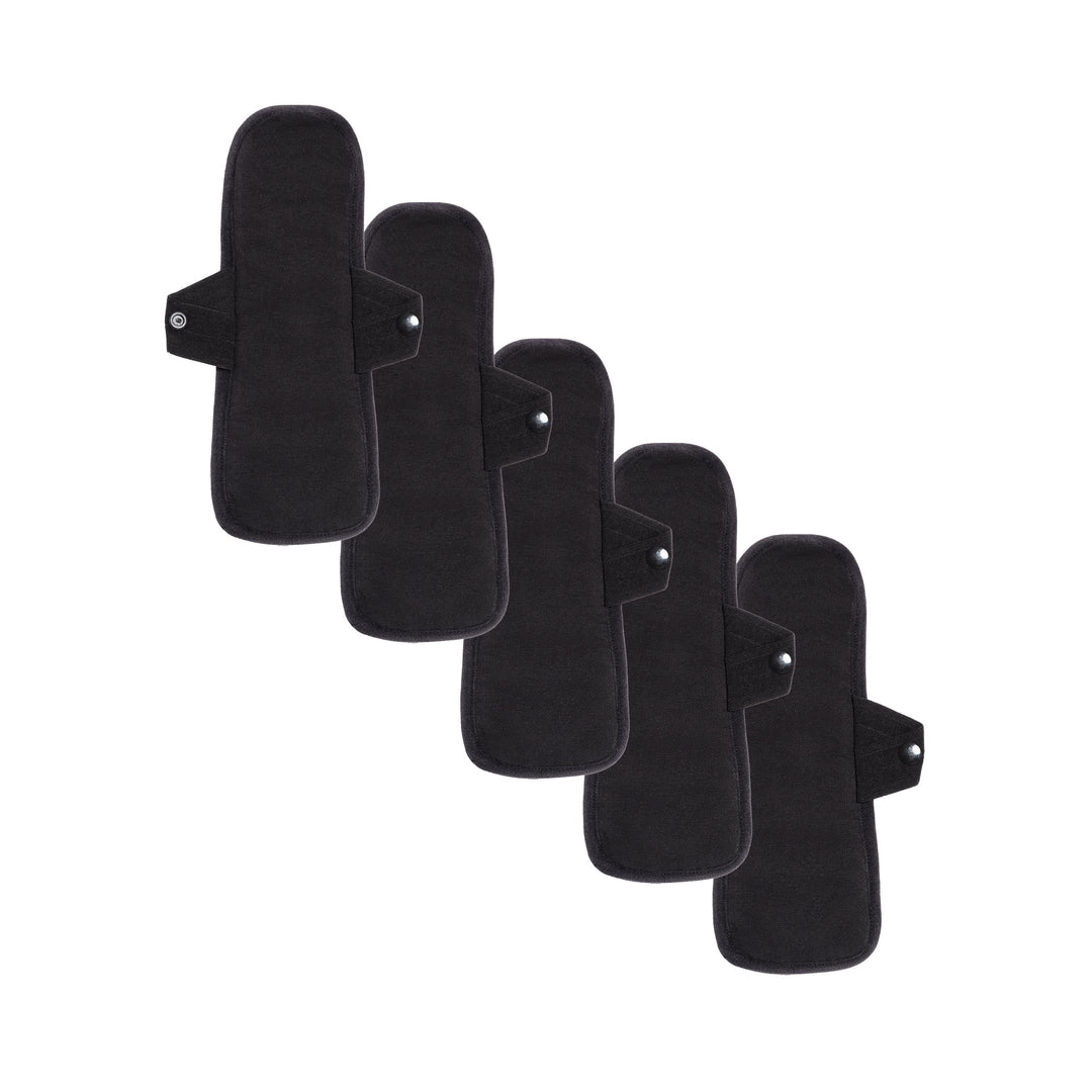 The Reusable Pad for Heavy Flows – Black by Period. By The Period Company - Non-toxic Period Care product rated STOP by Million Marker, free from BPA, phthalates, and parabens