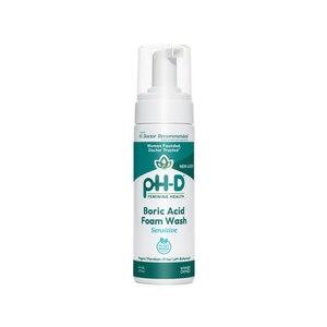 Boric Acid Foam Wash by pH-D Feminine Health - Non-toxic Intimate Care product rated SLOW by Million Marker, free from BPA, phthalates, and parabens