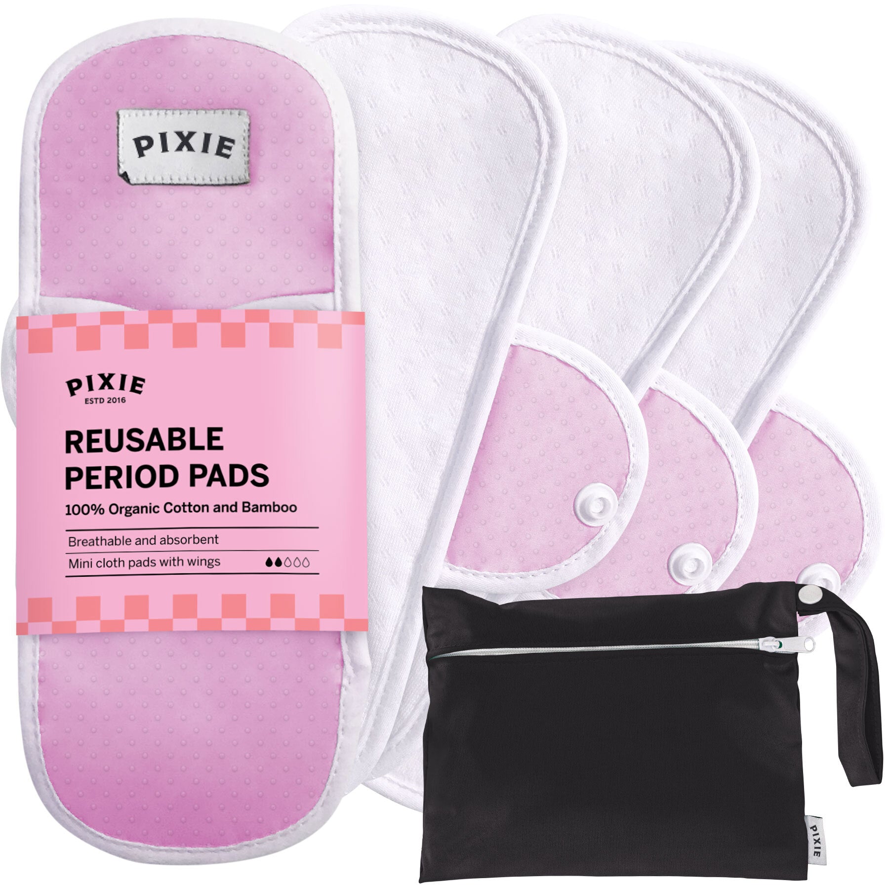 Reusable Organic Cotton Pads by PIXIE - Non-toxic, GO rated product free from harmful chemicals