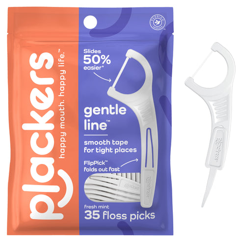 Gentle Line Dental Flossers – Mint Blast by Plackers - Non-toxic, STOP rated product free from harmful chemicals