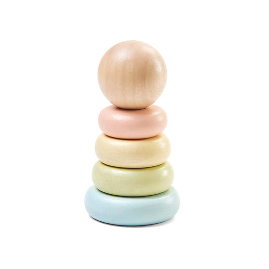 First Stacking Ring - Pastel by PlanToys - Non-toxic Toys product rated GO by Million Marker, free from BPA, phthalates, and parabens